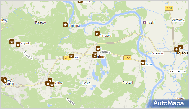 mapa Zabór, Zabór na mapie Targeo
