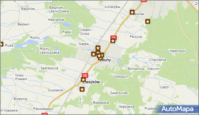 mapa Zduny powiat krotoszyński, Zduny powiat krotoszyński na mapie Targeo