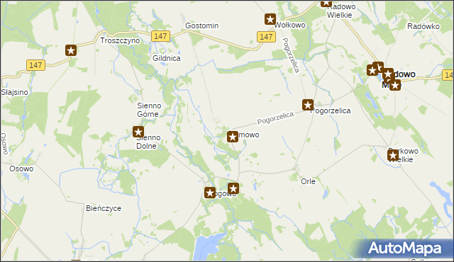 mapa Żelmowo, Żelmowo na mapie Targeo