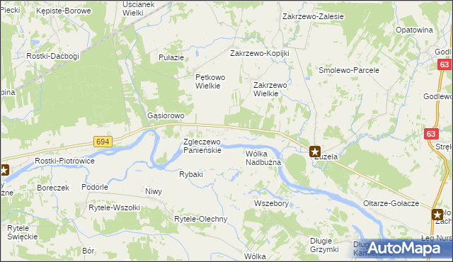 mapa Zgleczewo Szlacheckie, Zgleczewo Szlacheckie na mapie Targeo