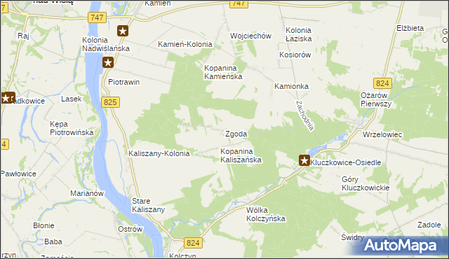 mapa Zgoda gmina Łaziska, Zgoda gmina Łaziska na mapie Targeo