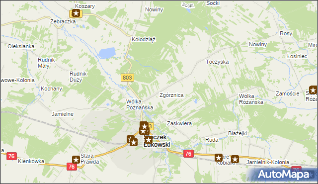 mapa Zgórznica, Zgórznica na mapie Targeo