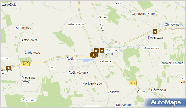 mapa Żółkiewka-Osada, Żółkiewka-Osada na mapie Targeo