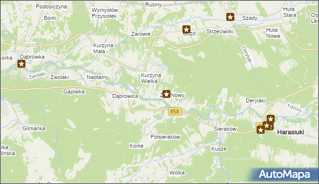 mapa Żuk Nowy, Żuk Nowy na mapie Targeo