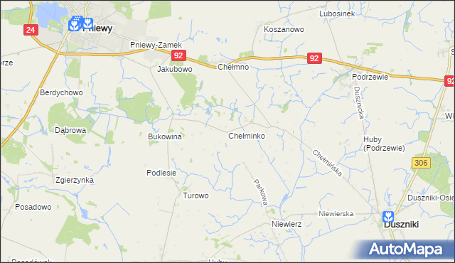 mapa Chełminko, Chełminko na mapie Targeo