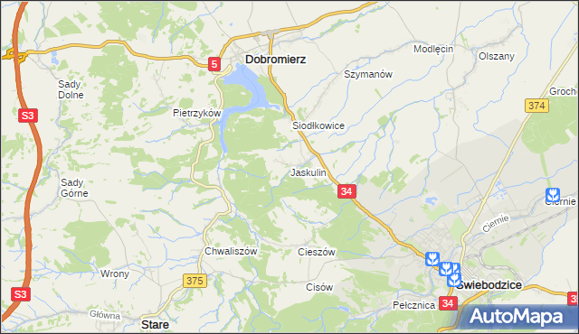 mapa Jaskulin, Jaskulin na mapie Targeo