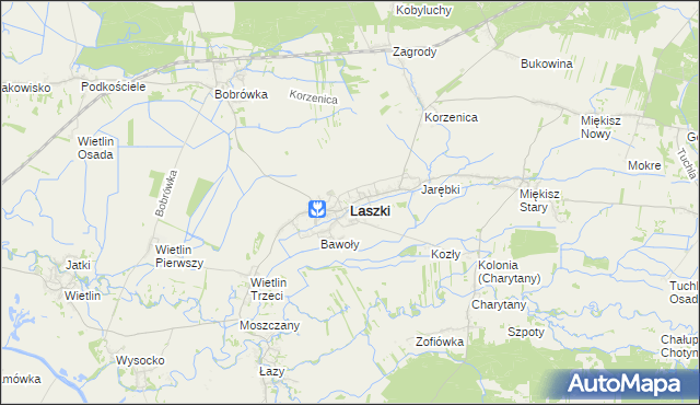 mapa Laszki powiat jarosławski, Laszki powiat jarosławski na mapie Targeo