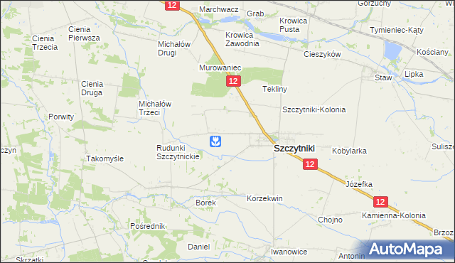 mapa Marcjanów gmina Szczytniki, Marcjanów gmina Szczytniki na mapie Targeo
