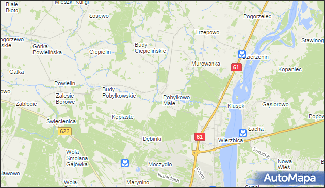 mapa Pobyłkowo Małe, Pobyłkowo Małe na mapie Targeo