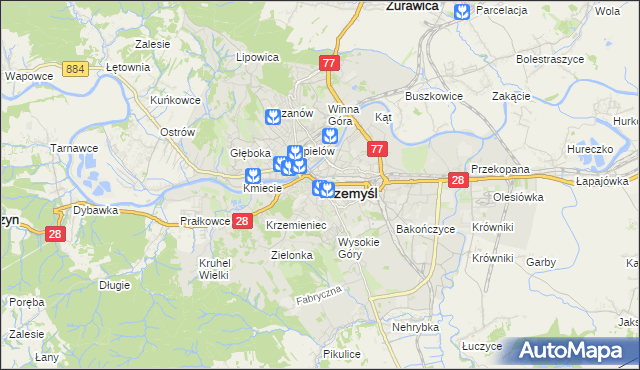 mapa Przemyśla, Przemyśl na mapie Targeo