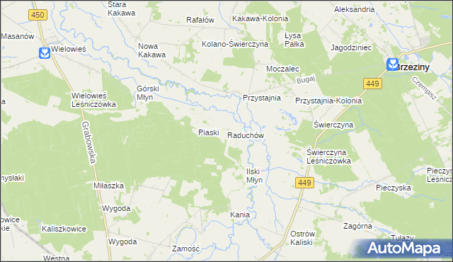 mapa Raduchów, Raduchów na mapie Targeo