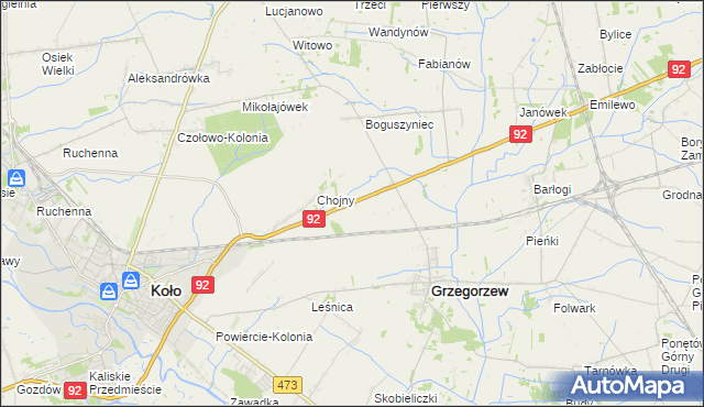 mapa Autostrada, Autostrada na mapie Targeo