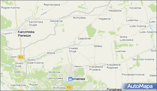 mapa Kowala Pierwsza, Kowala Pierwsza na mapie Targeo