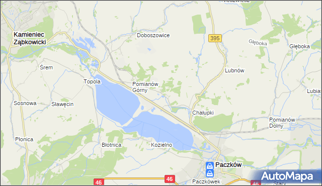 mapa Mrokocin, Mrokocin na mapie Targeo