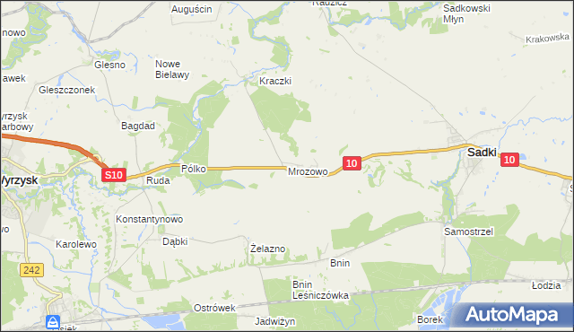 mapa Mrozowo, Mrozowo na mapie Targeo