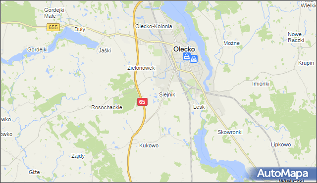 mapa Siejnik, Siejnik na mapie Targeo