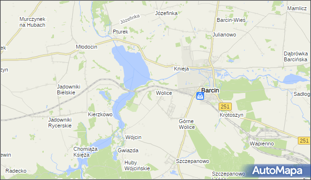 mapa Wolice, Wolice na mapie Targeo