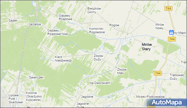 mapa Zbijów Duży, Zbijów Duży na mapie Targeo