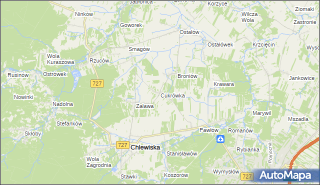 mapa Cukrówka, Cukrówka na mapie Targeo