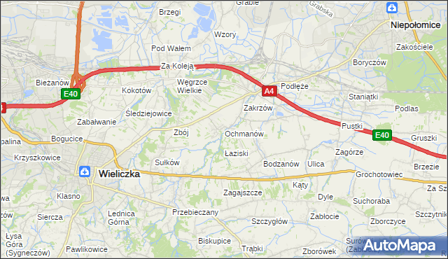 mapa Ochmanów, Ochmanów na mapie Targeo