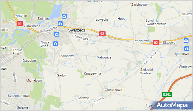 mapa Rabowice, Rabowice na mapie Targeo