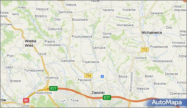 mapa Garlica Duchowna, Garlica Duchowna na mapie Targeo