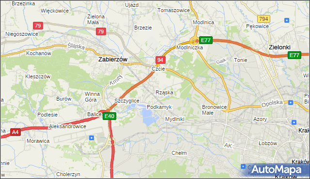 mapa Rząska, Rząska na mapie Targeo