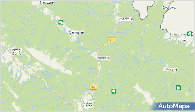 mapa Bereżki, Bereżki na mapie Targeo