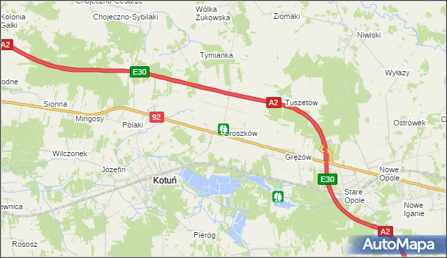 mapa Broszków, Broszków na mapie Targeo