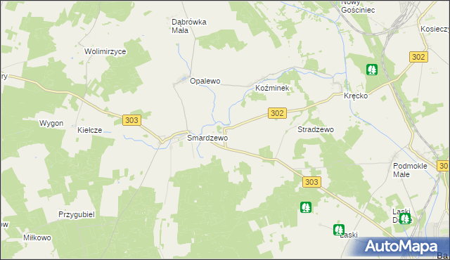mapa Brudzewo gmina Szczaniec, Brudzewo gmina Szczaniec na mapie Targeo