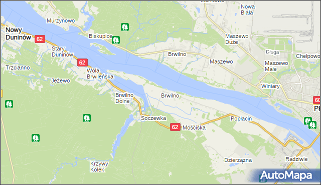 mapa Brwilno gmina Nowy Duninów, Brwilno gmina Nowy Duninów na mapie Targeo