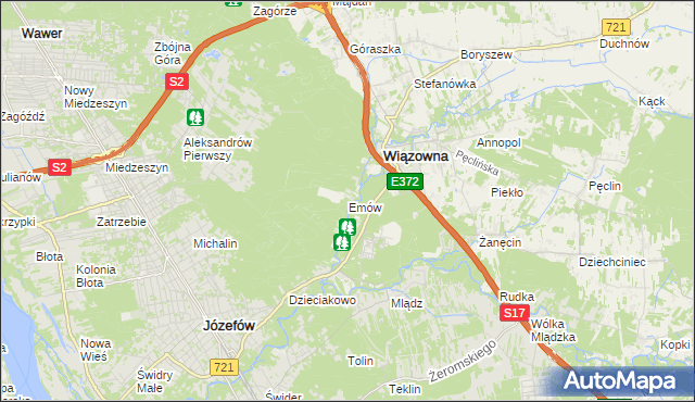 mapa Emów, Emów na mapie Targeo