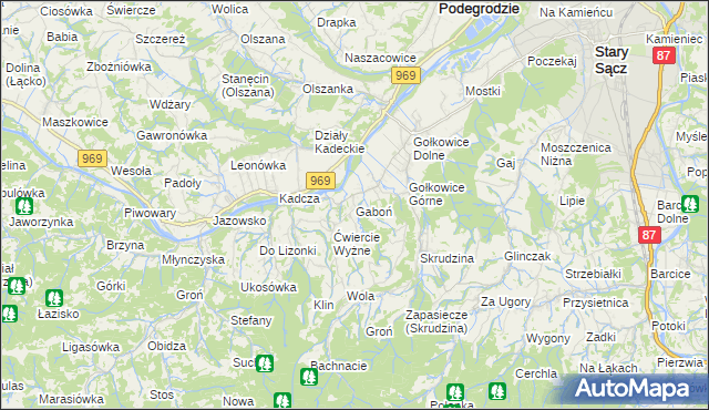mapa Gaboń, Gaboń na mapie Targeo