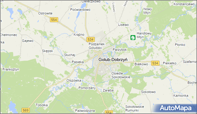 mapa Golub-Dobrzyń, Golub-Dobrzyń na mapie Targeo