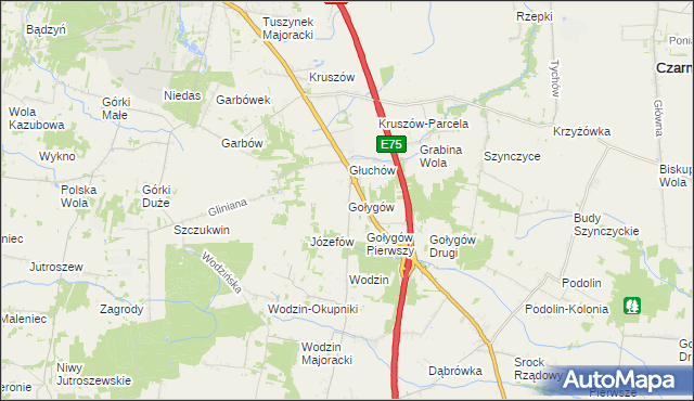 mapa Gołygów, Gołygów na mapie Targeo
