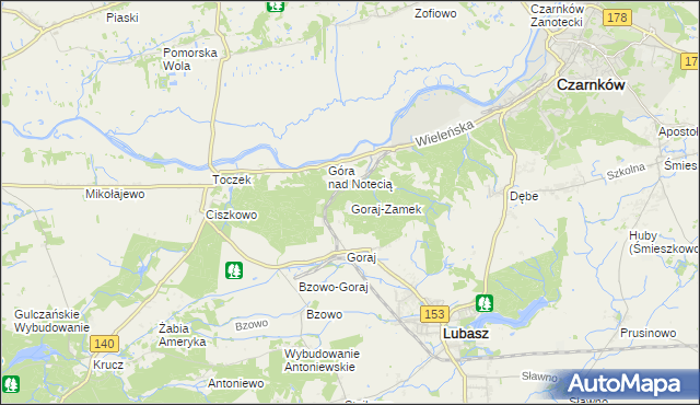 mapa Goraj-Zamek, Goraj-Zamek na mapie Targeo