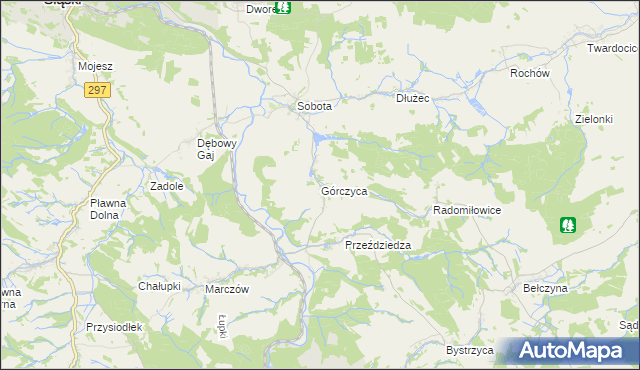 mapa Górczyca, Górczyca na mapie Targeo