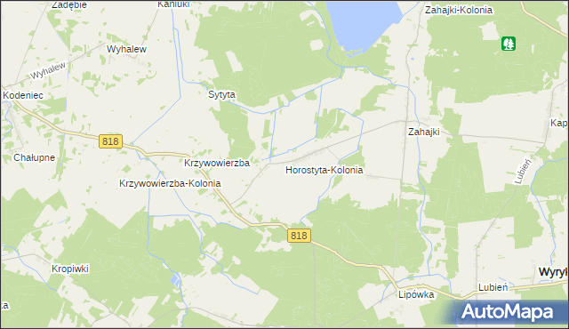 mapa Horostyta-Kolonia, Horostyta-Kolonia na mapie Targeo