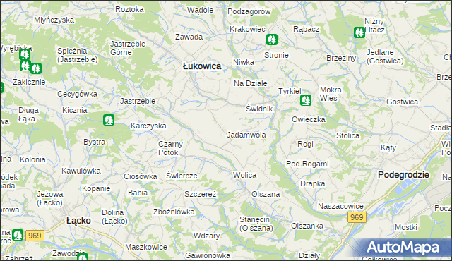 mapa Jadamwola, Jadamwola na mapie Targeo
