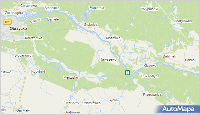 mapa Jaryszewo, Jaryszewo na mapie Targeo