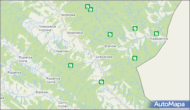 mapa Jureczkowa, Jureczkowa na mapie Targeo