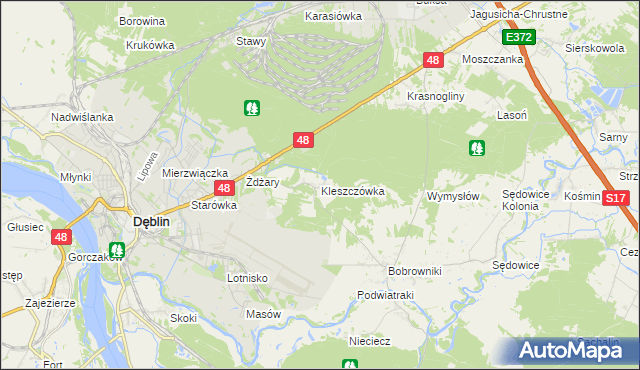 mapa Kleszczówka, Kleszczówka na mapie Targeo