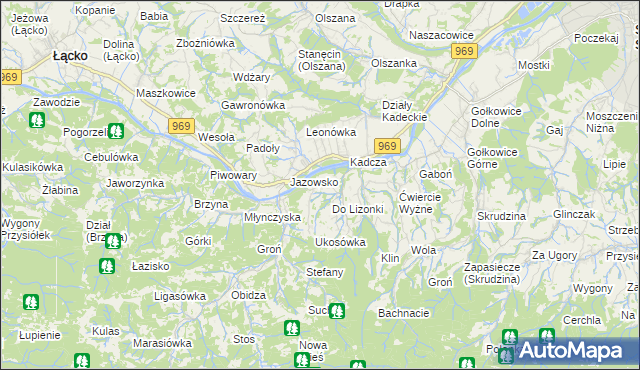 mapa Łazy Brzyńskie, Łazy Brzyńskie na mapie Targeo