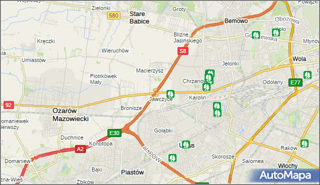 mapa Mory gmina Ożarów Mazowiecki, Mory gmina Ożarów Mazowiecki na mapie Targeo