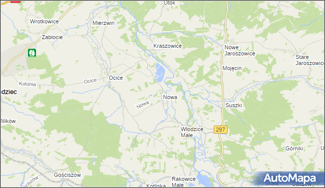 mapa Nowa gmina Bolesławiec, Nowa gmina Bolesławiec na mapie Targeo