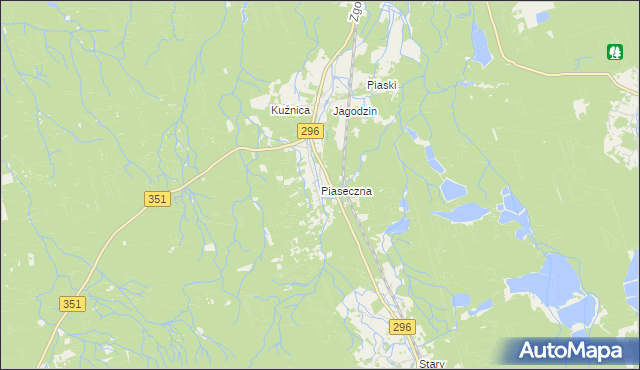 mapa Piaseczna, Piaseczna na mapie Targeo