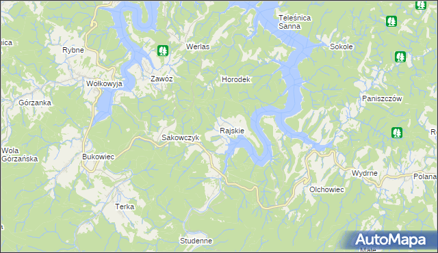 mapa Rajskie, Rajskie na mapie Targeo