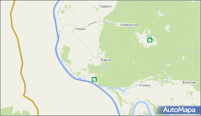 mapa Rąpice, Rąpice na mapie Targeo