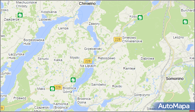 mapa Ręboszewo, Ręboszewo na mapie Targeo