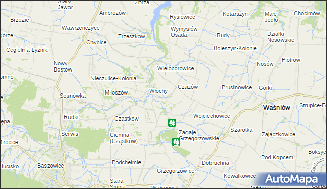 mapa Skały gmina Nowa Słupia, Skały gmina Nowa Słupia na mapie Targeo